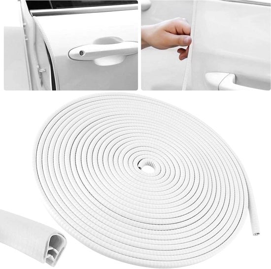 Protezione Auto 10 Metri - Gomma a U - Protezione Portiera Bagagliaio - Motore - 7 mm x 10 mm - Piastre - Protezione Antiscracho