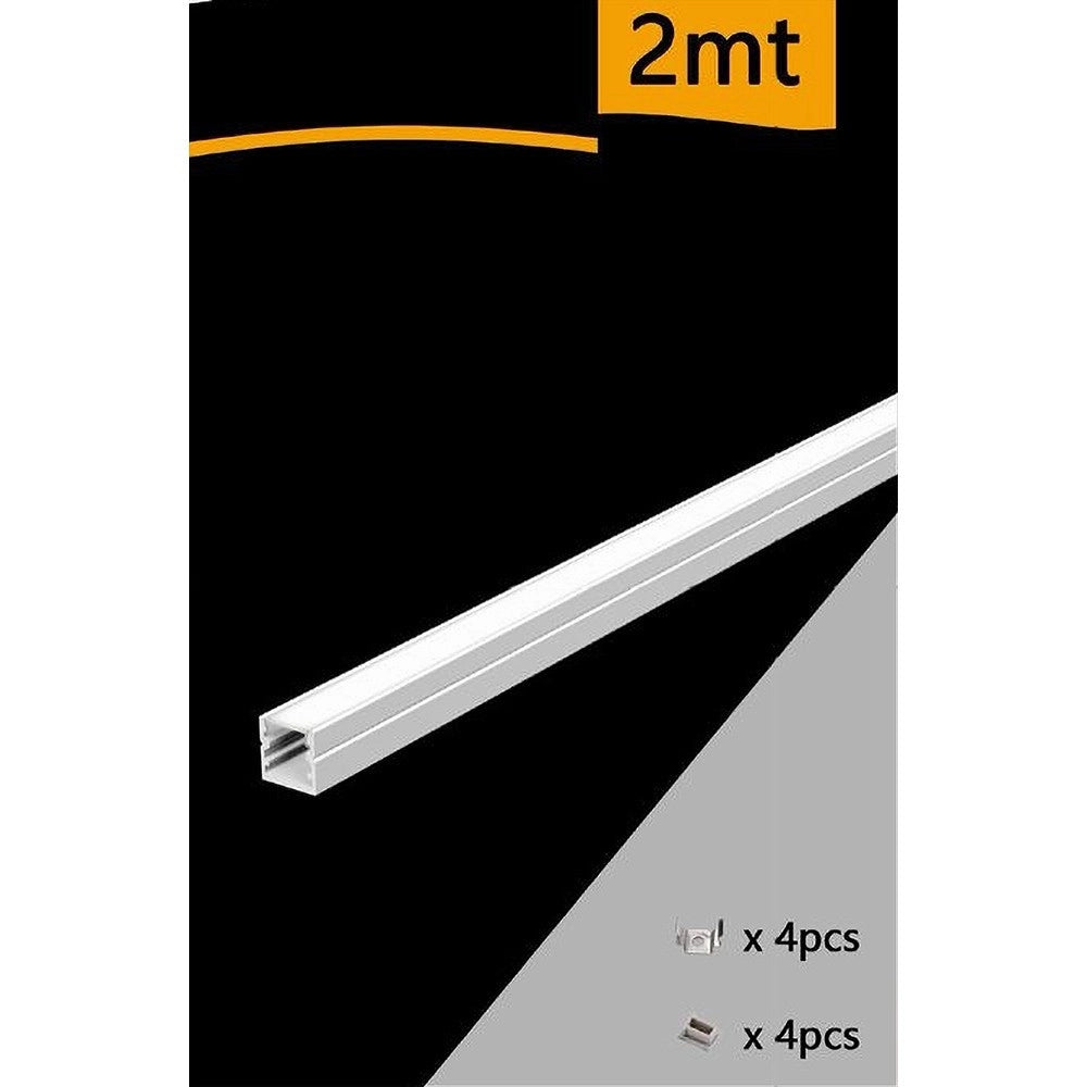 Trade Shop - 10 Pz Profilo In Alluminio 2 Mt Lineare A Plafone Sezionabile Striscia Led Al-20 -