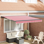 Struttura della tenda-Telaio per tenda da sole Rosso e Bianco 350 x 250 cm