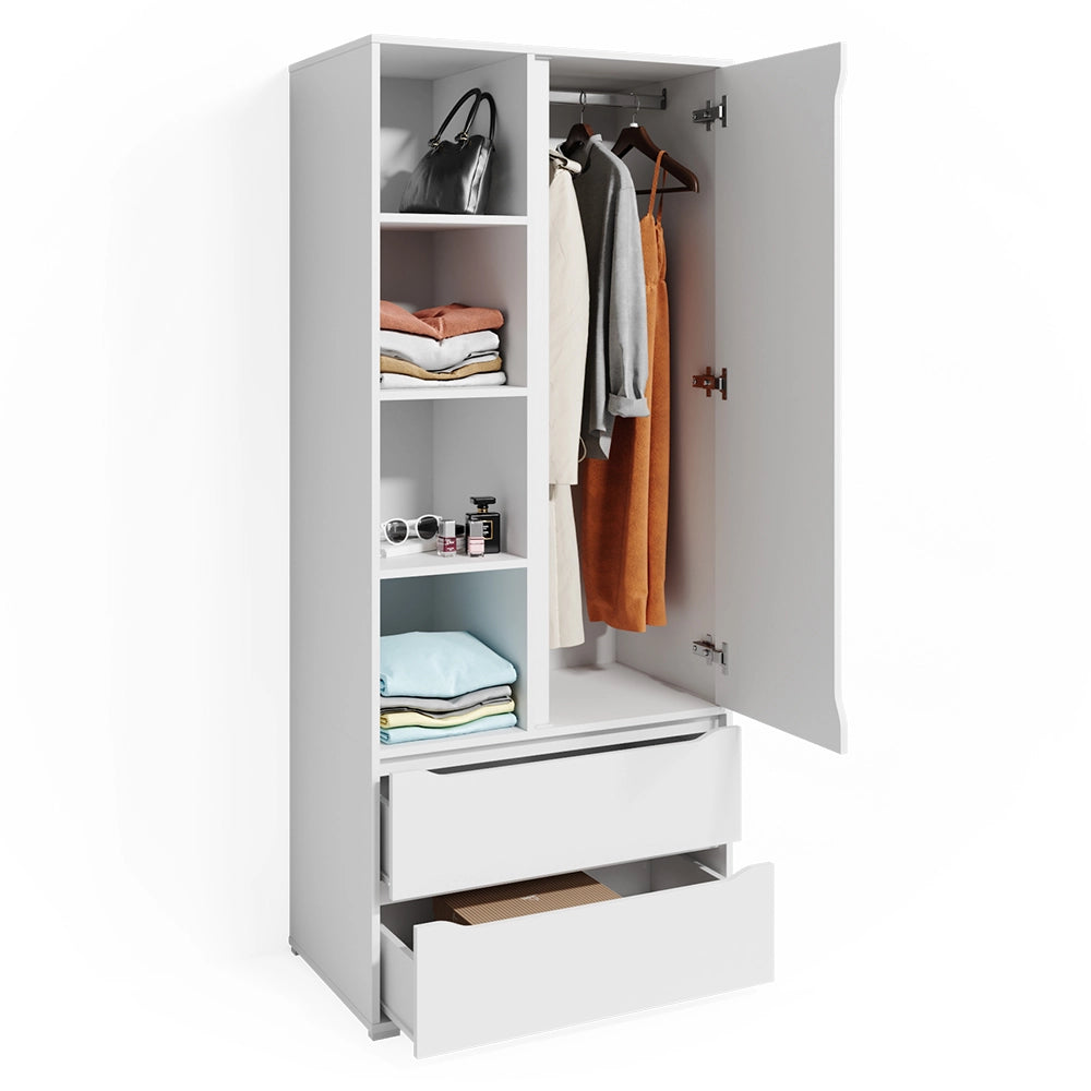 Vicco Armadio multifunzione Bianco 80 x 189.9 cm