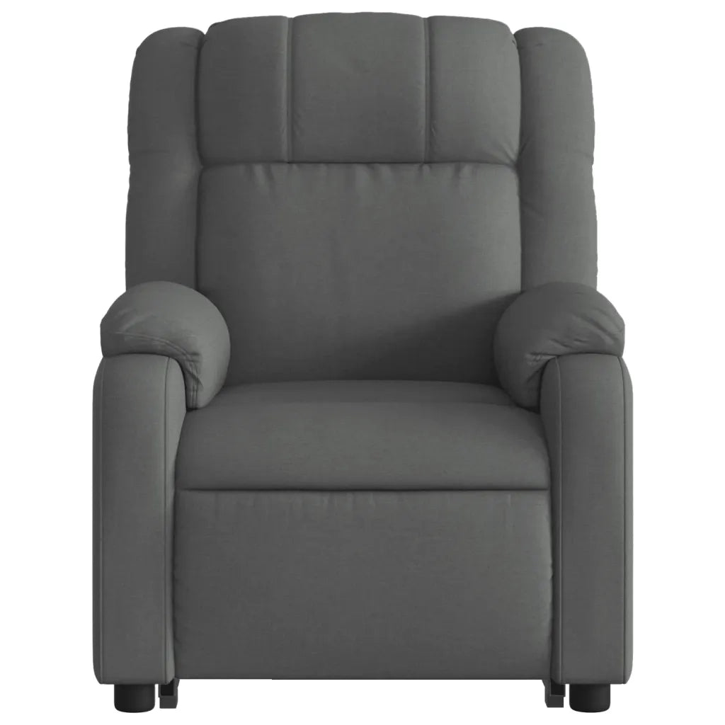 Poltrona Alzapersona Reclinabile Elettrica Grigio Scuro Tessuto 3205227