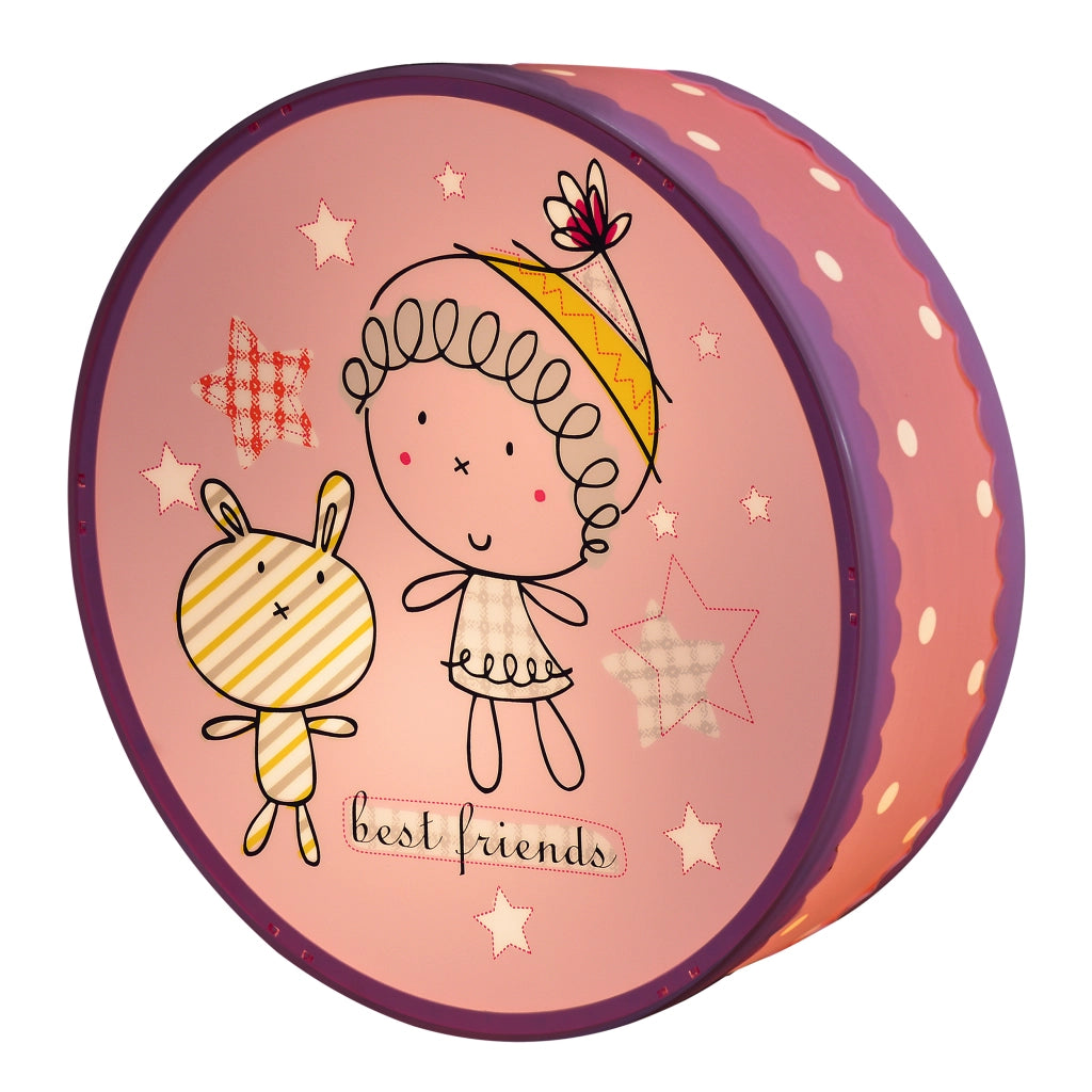 Applique bimbi Polux DIDI rosa 2xE14 IP20 plastico dimmerabile