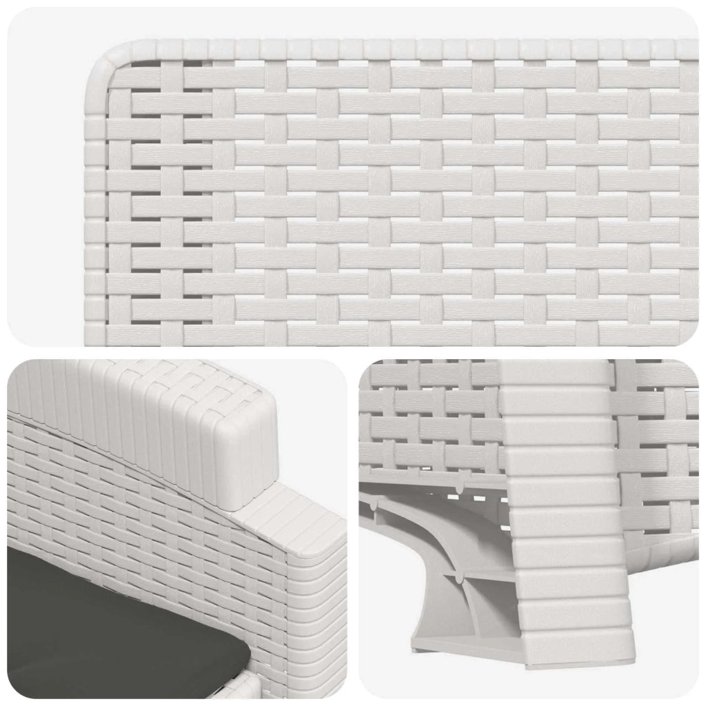 Sedia da giardino reclinabile effetto rattan 2 pcs 8012025