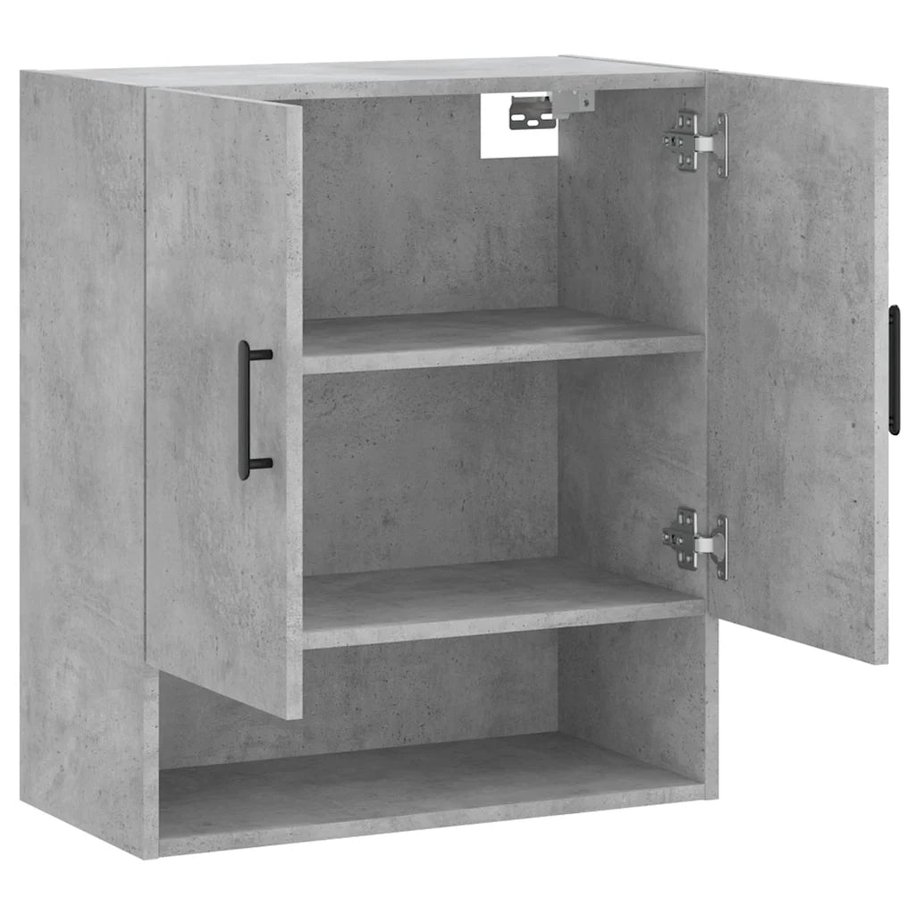 Armadietto a Muro | Mobile a Parete Grigio Cemento 60x31x70 cm Legno Multistrato