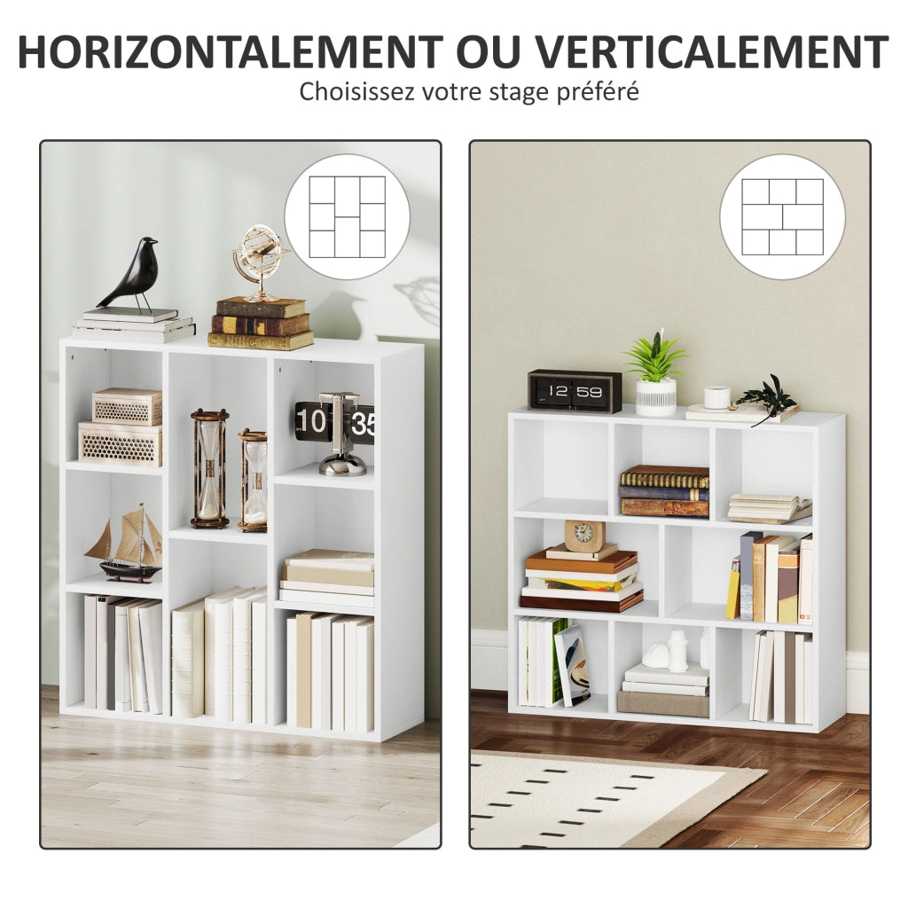 Libreria scaffale con scomparti ¨C zephmum ¨C bianco 74.3x24x80cm