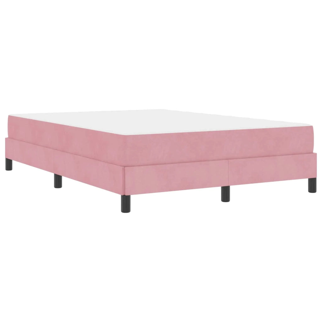 Letto a molle con materasso Rosa 160 x 200 cm Tessuto 3398706