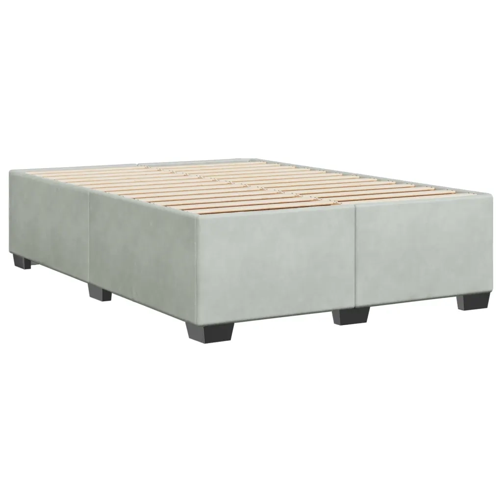 Giroletto senza Materasso Grigio Chiaro 140x190 cm Velluto