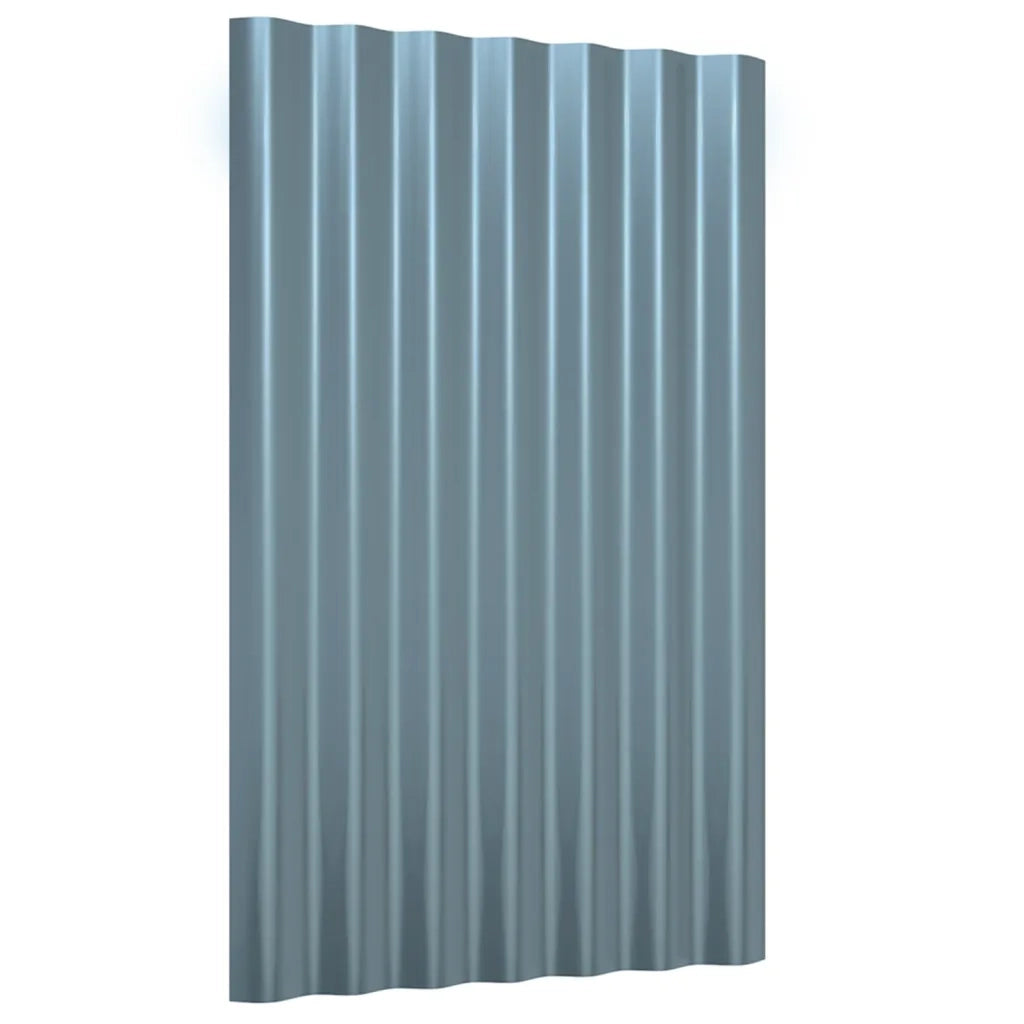Pannelli Tetto 36pz Acciaio Verniciato a Polvere Grigio 60x36cm cod mxl 68827