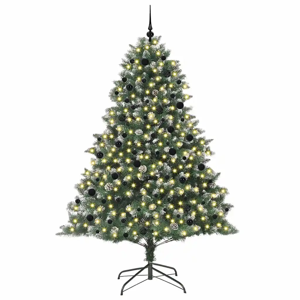 Albero di Natale Artificiale-Albero Natalizio con 300 LED Verde 240 cm 482149