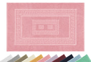 Tappeto Bagno Assorbente In Spugna Varie Misure Da Scendidoccia A Tappeto Grande Lavorazione Jacquard Tinta Unita Ricamo Cornice Lavabile Lavatrice Rosa - TappetoBagno60x90