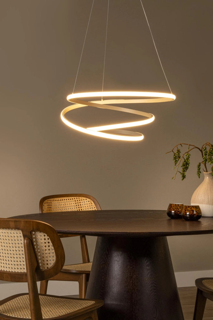 Lampada sospesa LED spirale taupe alluminio ESPIRAL Lucide