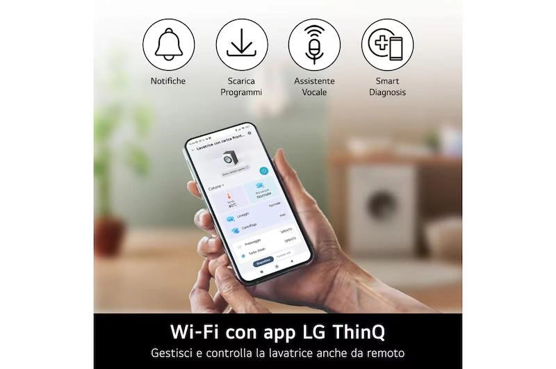 LG W4NX1085NWB LAVASCIUGA 2IN1 8/5KG CON 6 MOTION DIRECT DRIVE E WIFI 1400G CLASSE E