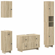 Set di Mobili da Bagno da 4 Pezzi EDE Rovere Sonoma 3417902