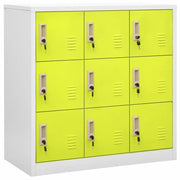 Armadietto moderno con 9 scomparti 90 x 45 x 92 cm acciaio grigio chiaro 02_0046930
