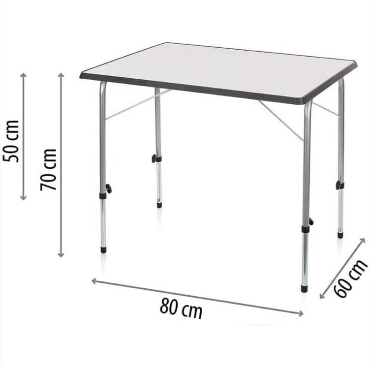 Tavolino da campeggio Pieghevole Salvaspazio 80x60 - CLEM
