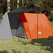 Tenda da Campeggio 3 Persone Grigio e Arancione Impermeabile 94367