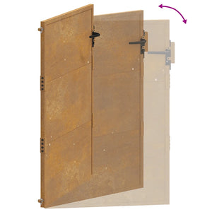 Cancello da giardino 100x125 cm in acciaio Corten 153204