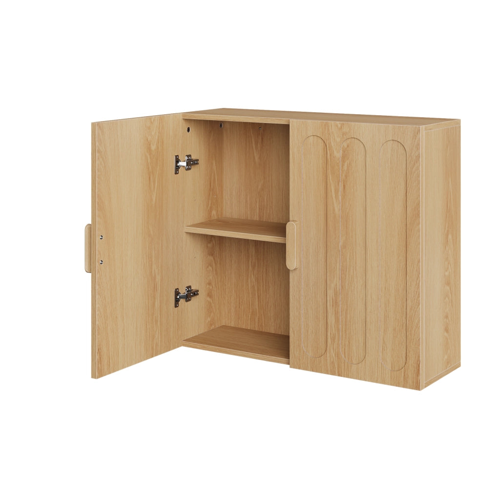Armadietto Bagno a Parete ¨C MINIMAL ¨C Rovere, Ripiani Regolabili