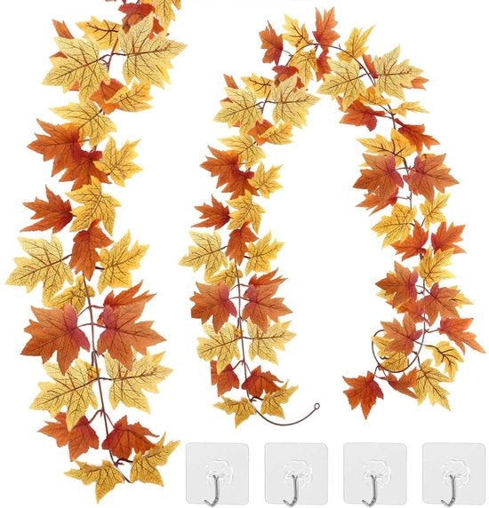 Decorazione estiva per Halloween/Thanksgiving - 2 pezzi - Slinga foglie di quercia - Decorazione riciclabile - Facile da pulire