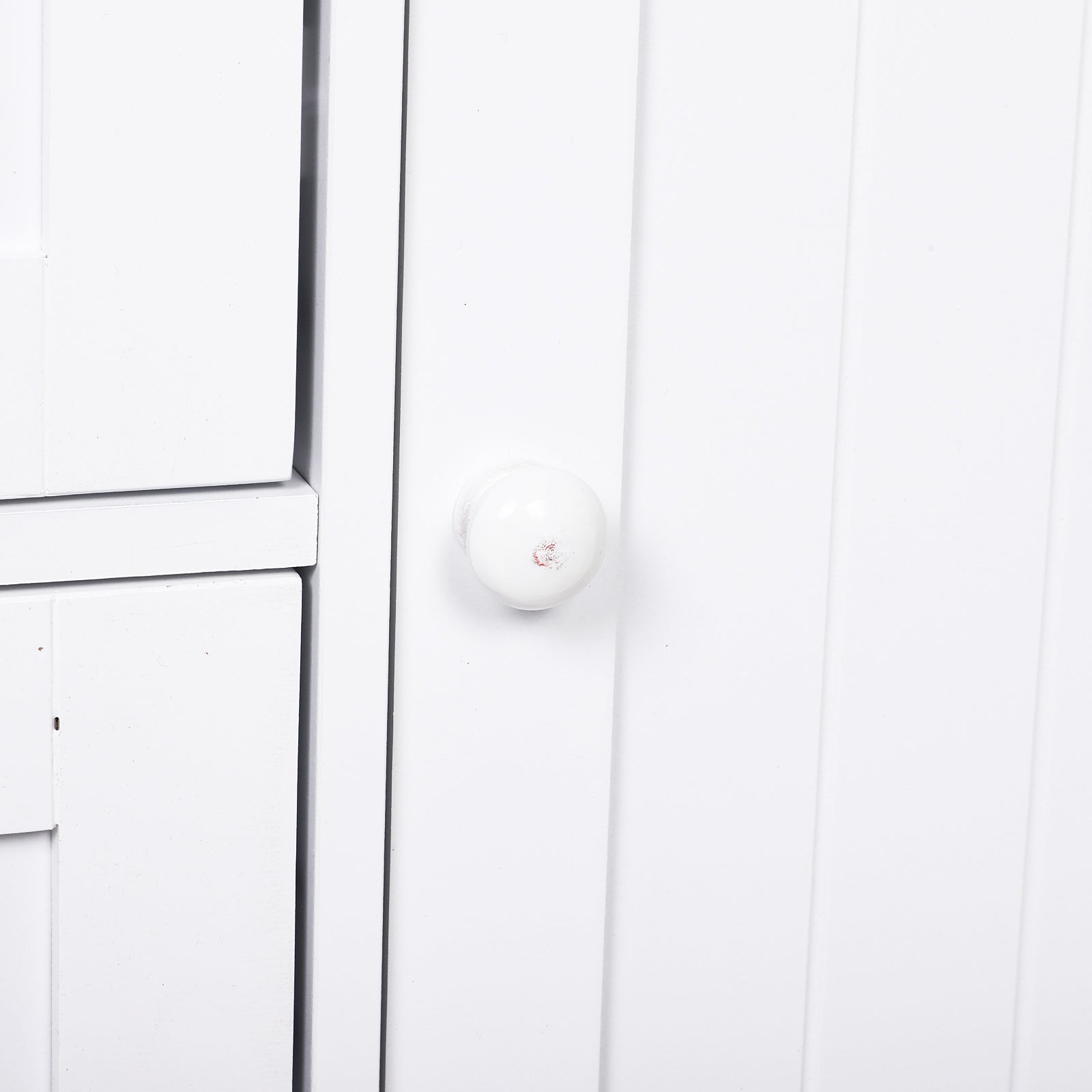 Mobiletto da Bagno con Anta e Cassetti Bianco 56x30x83 cm