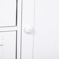 Mobiletto da Bagno con Anta e Cassetti Bianco 56x30x83 cm