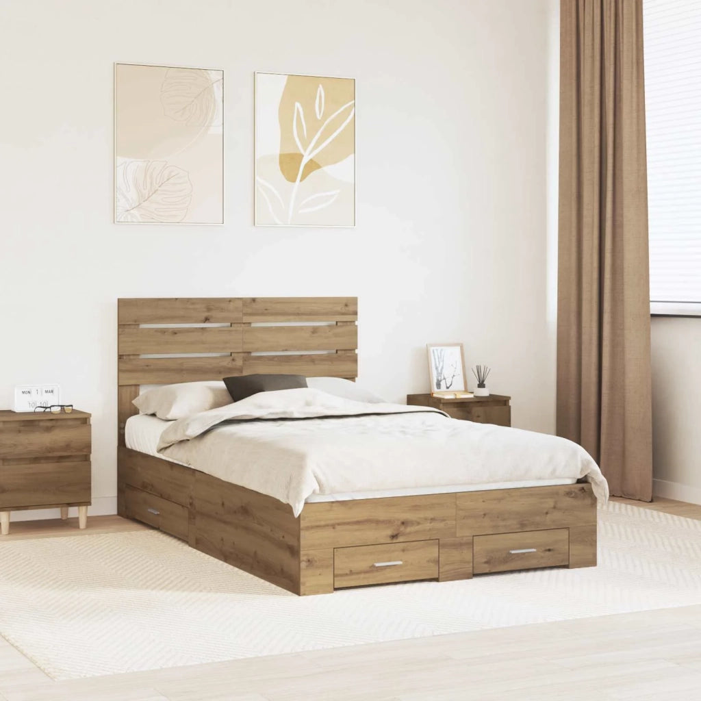 Struttura del letto con cassetto con testiera Legno multistrato