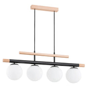 Lampada a sospensione loft TRENDY 4xE14 legno Alfa