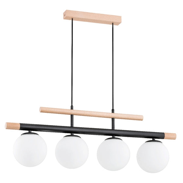 Lampada a sospensione loft TRENDY 4xE14 legno Alfa
