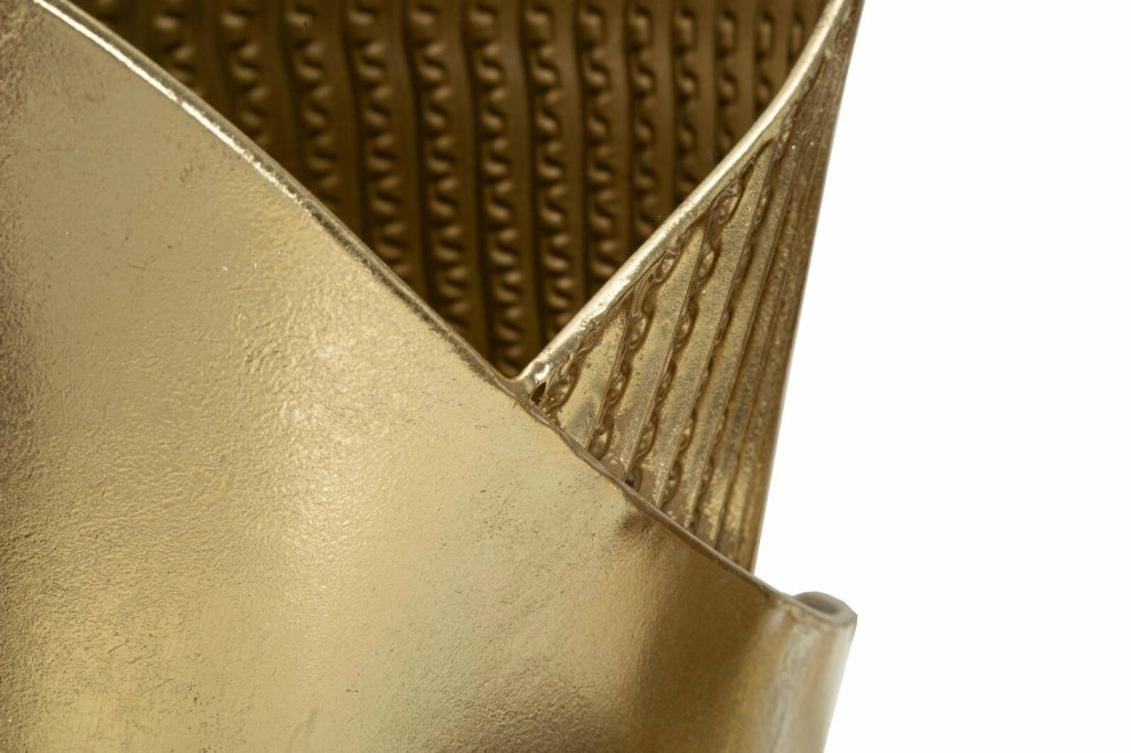 Set di 3 vasi Morrone, Complemento d'arredo, Anfora, Accessorio d'arredo, 39x42 h75 cm, Oro
