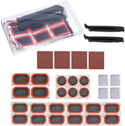 Kit di riparazione per pneumatici - Kit di illuminazione per pneumatici - Adesivi - Borsa portatile - Adatto per bicicletta/motocicletta - Materiali in gomma duratura - Kit di riparazione pneumatici