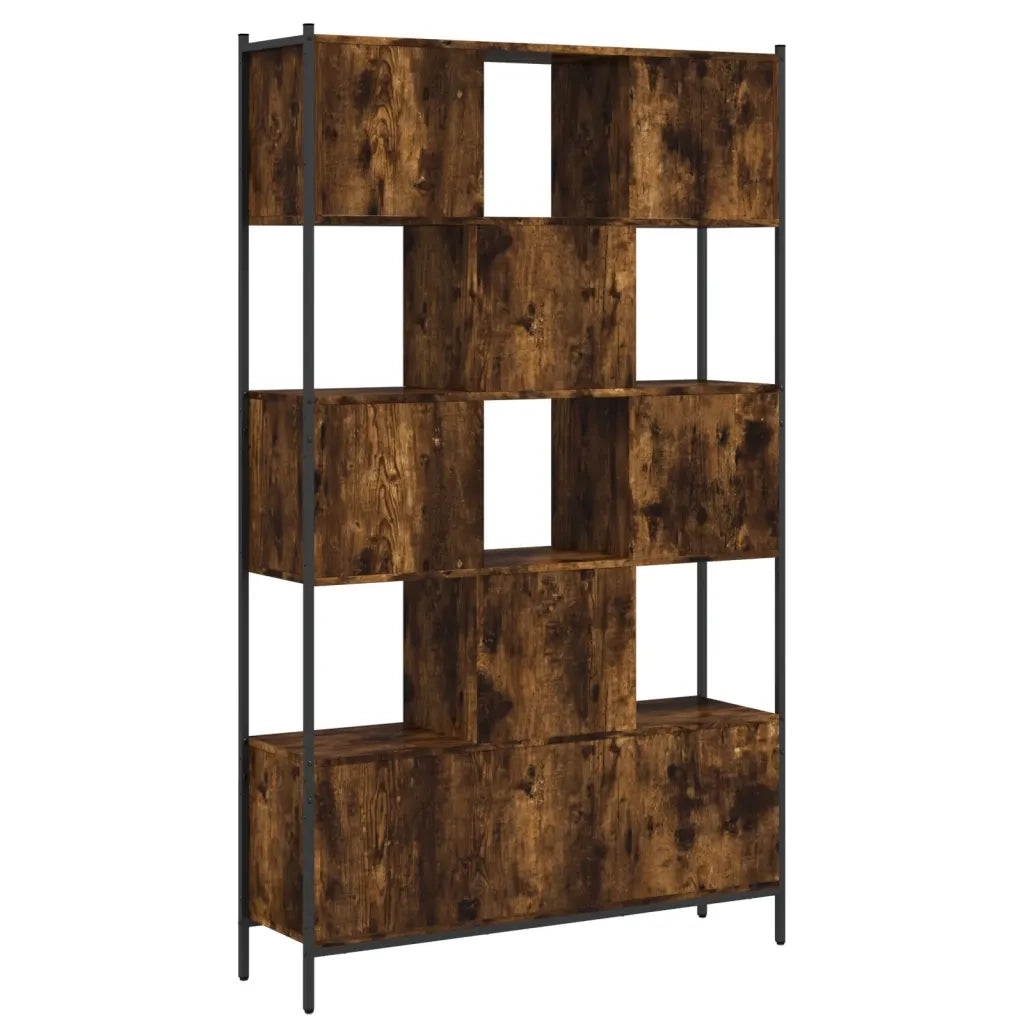 Libreria Rovere Fumo 102x28x172 cm in Legno Multistrato 3213659