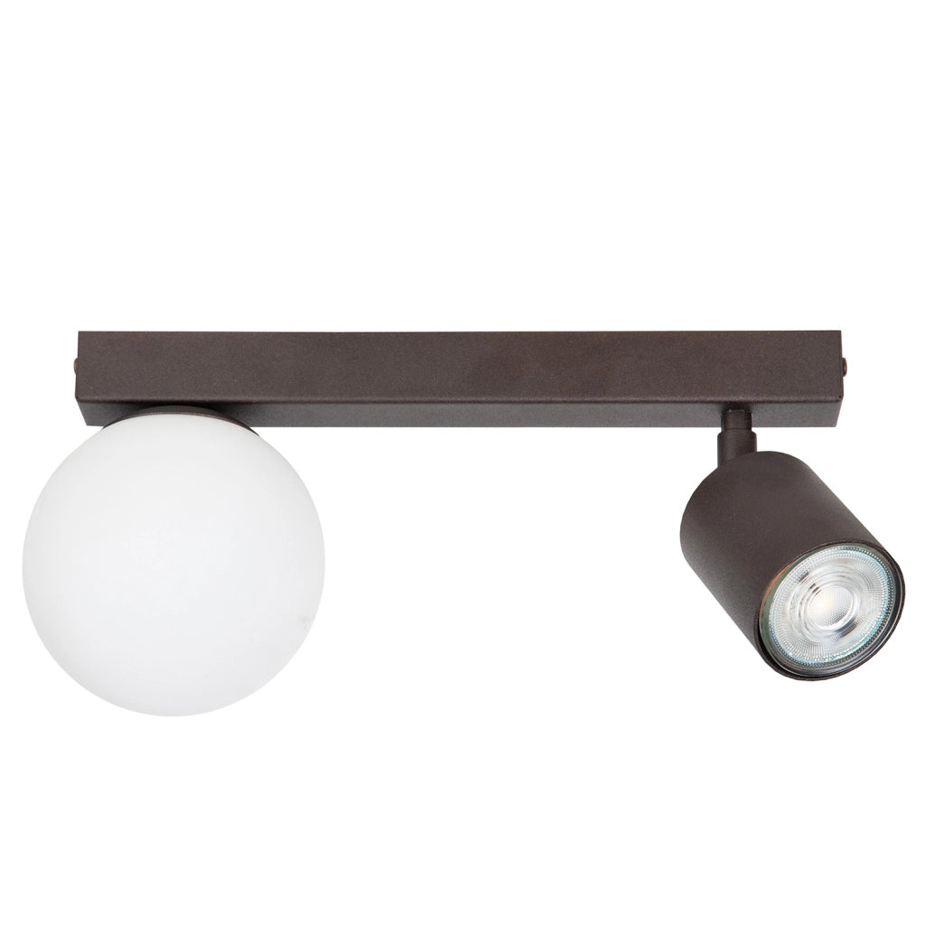 Plafoniera Tavira Sigma bronzo 30cm sfera+spot G9/GU10