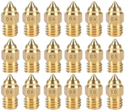 Pacco da 18 pezzi di accessori per stampante 3D - Adatto per Ender 3 S1 CR6 SE Testa di stampa con bocchetta in bronzo MK