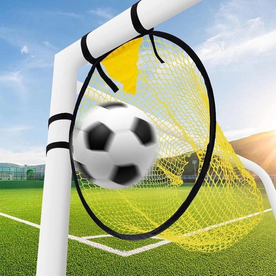 Obiettivo da Calcio 45cm di Diametro per Allenamento del Portiere - Migliora la Precisazione nel Colpo - Facile da Montare e Smontare - Giallo
