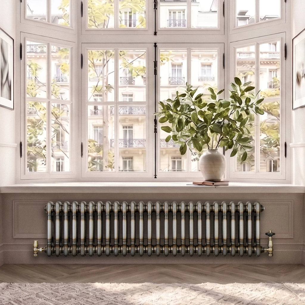 Radiatore 2 Colonne Orizzontale Metallo Grezzo 300 x 1190 mm TRV