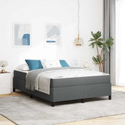 vidaXL Letto a molle Grigio scuro e Nero 140 x 190 cm