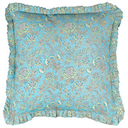 Cuscino decorativo cotone motivo floreale 45 x 45 cm fodera rimovibile cerniera accessori decorativi