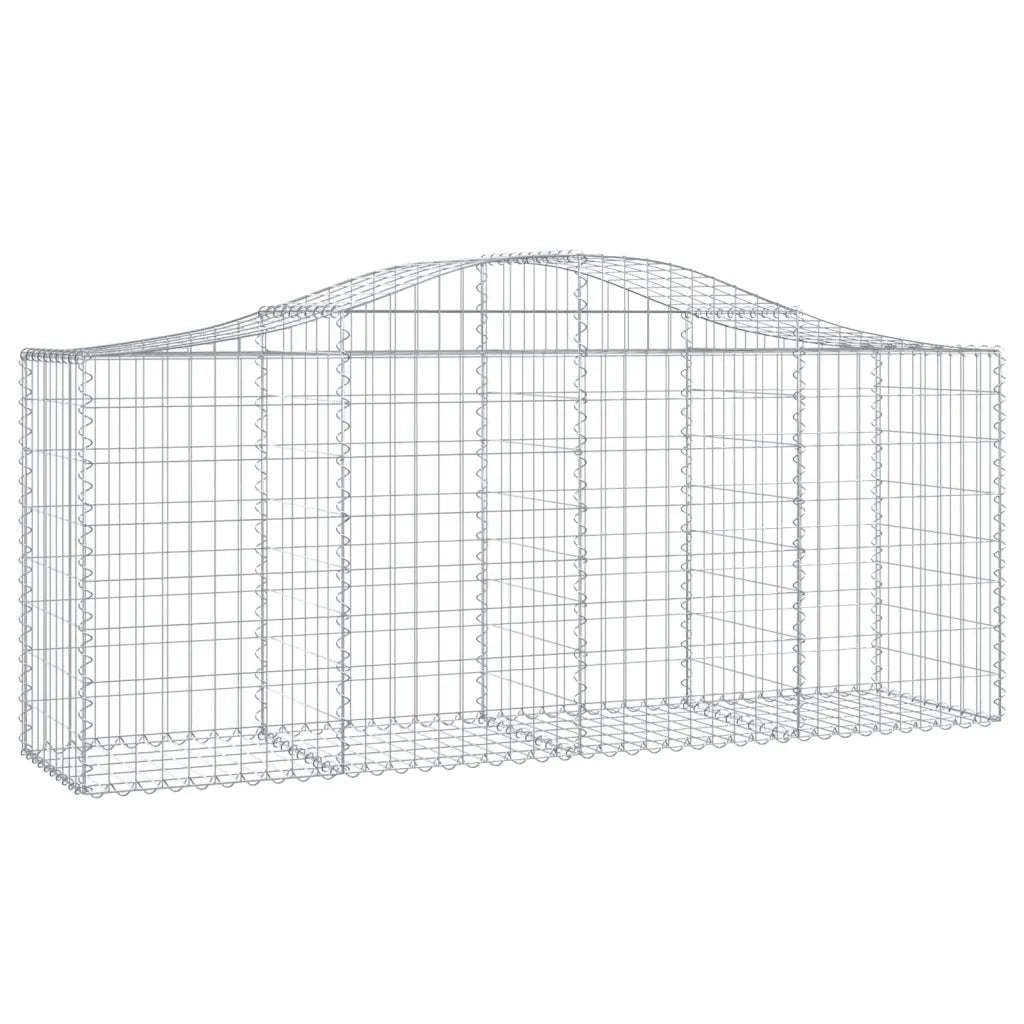 Cesti Gabbioni ad Arco 4 pz 200x50x80/100 cm Ferro Zincato
