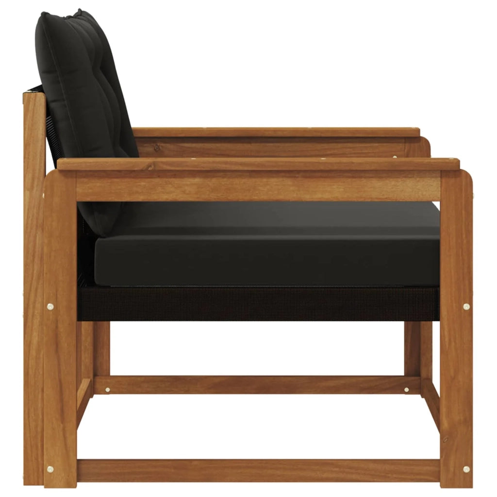 Set di divani da esterno-Sofa da giardino Legno di Acacia Massello e Textilene 439317