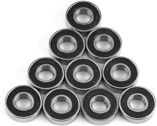 Lotto di 10 Piastrine a Rulli 6001-2RS 12 x 28 x 8 mm Piastrine a Rulli a Profondità con Guarnizione di Gomma e Doppia Scudo di Protezione