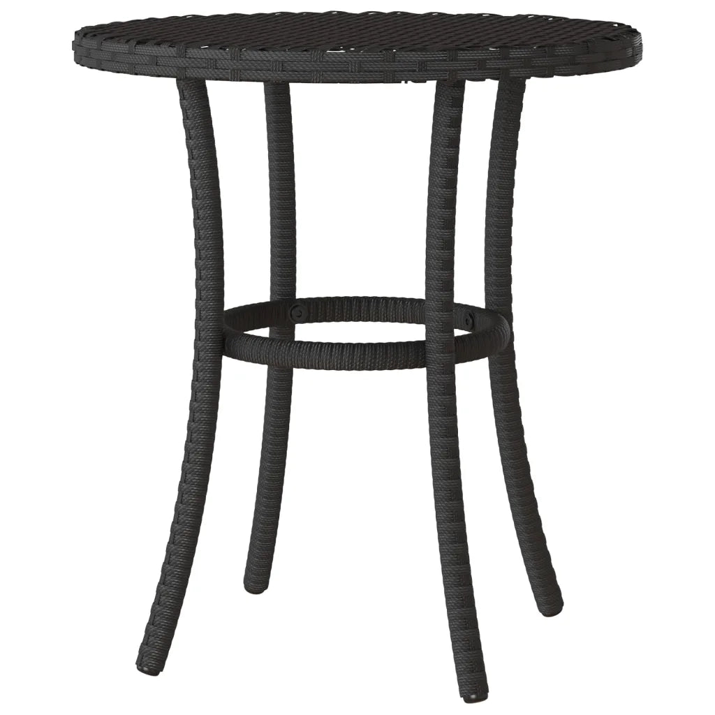 Set da Bistrò 3 pz con Cuscini Nero in Polyrattan 365224
