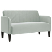 Divano | Divano da soggiorno | Sofa Divanetto Grigio Chiaro 109 cm in Velluto