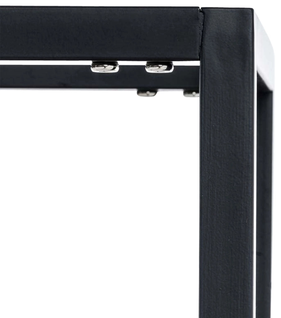 Portalegna per Camino HETTA in Acciaio Inox nero,25x100x100 cm