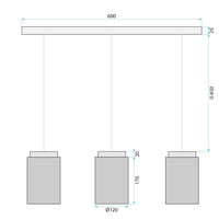 Lampada APP1812-3CP Frosted Grey