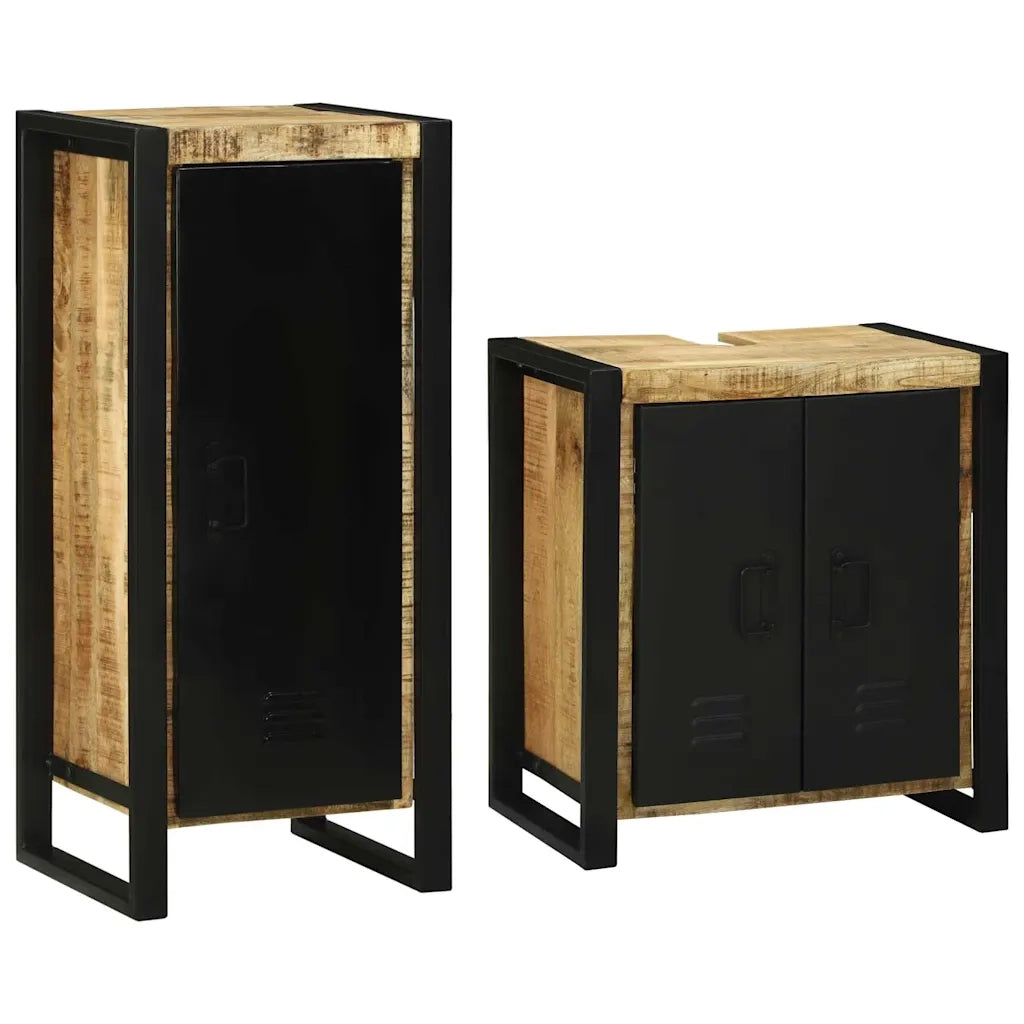 Set di mobili per il bagno 2 pcs Legno di Mango Massello 3305606