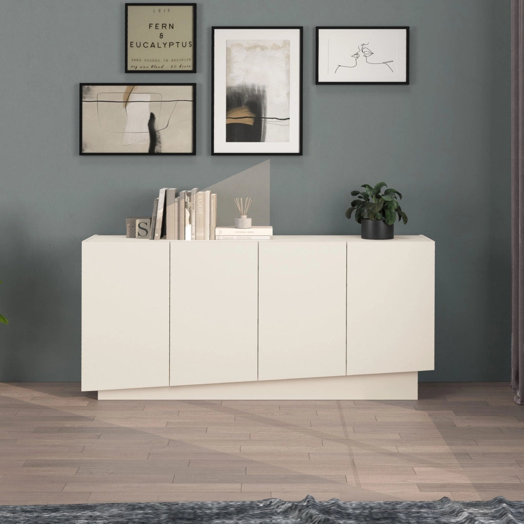 WHOUS Madia Vela con 4 ante colore cashmere 160x35x75,4 cm