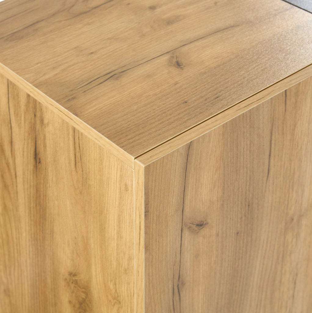 Credenza moderna con LED, ante in vetro e ampio spazio contenitivo