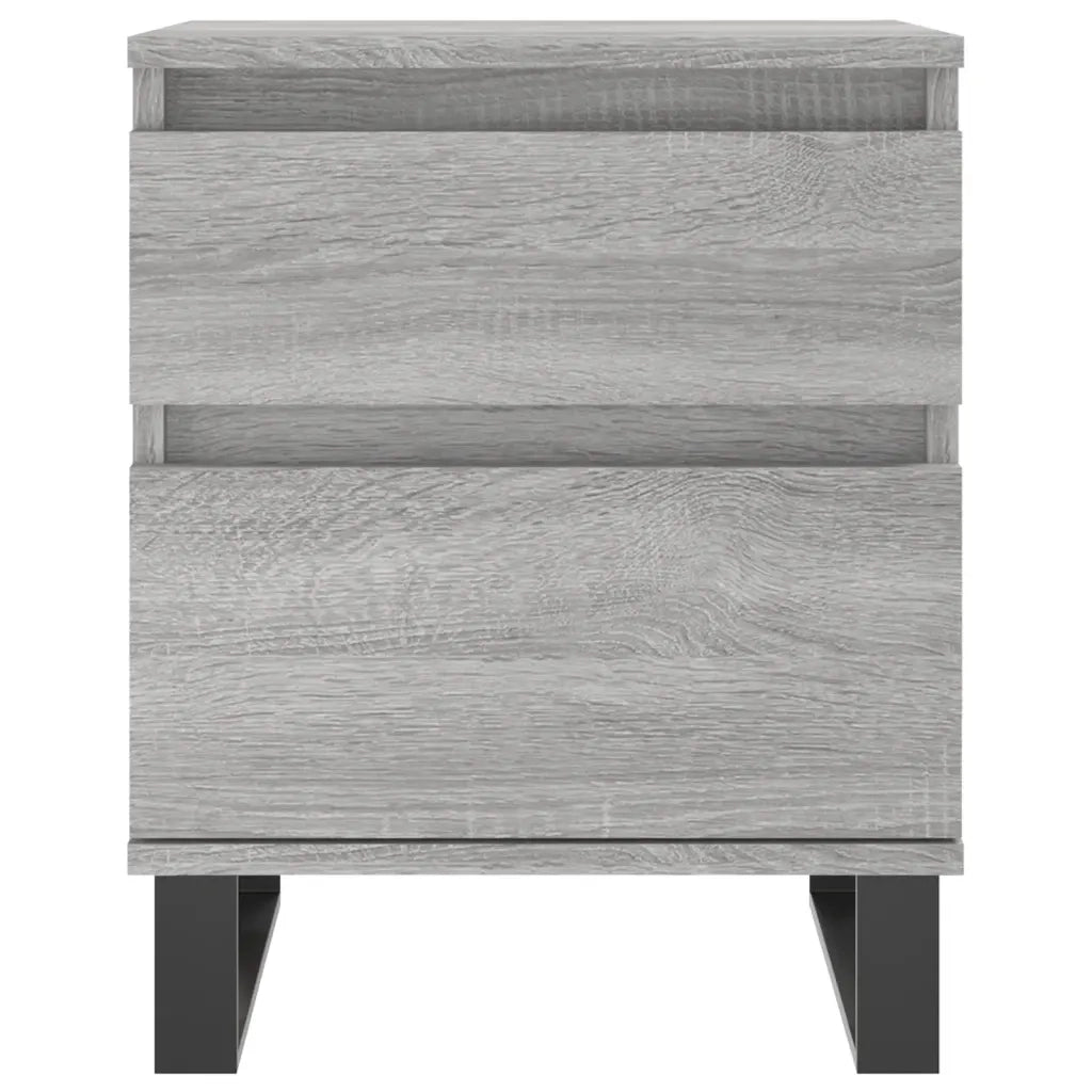 Comodino Grigio Sonoma 40x35x50 cm in Legno Multistrato 830696