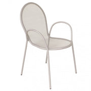 Sedia da Giardino Sheffield Impilabile 54x61x90 h cm in Acciaio Tortora