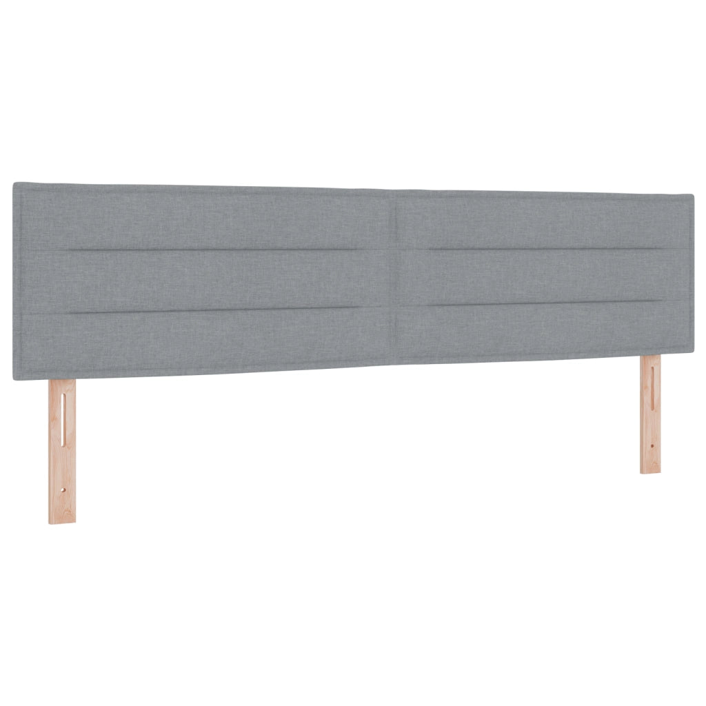 Letto a Molla  con Materasso Grigio Chiaro 180x200 cm in Tessuto